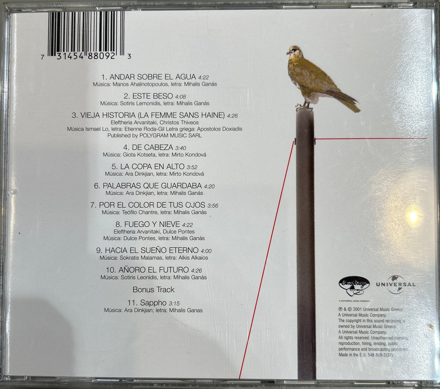 CD Eleftheria Arvanitaki ‎– Emision 2ª Mano - DISCOS NAKASHA