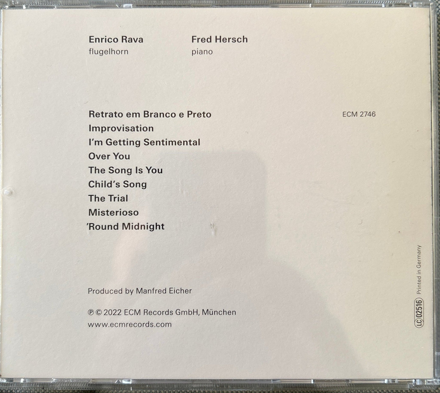 CD Enrico Rava / Fred Hersch ‎– The Song Is You 2ª Mano - DISCOS NAKASHA