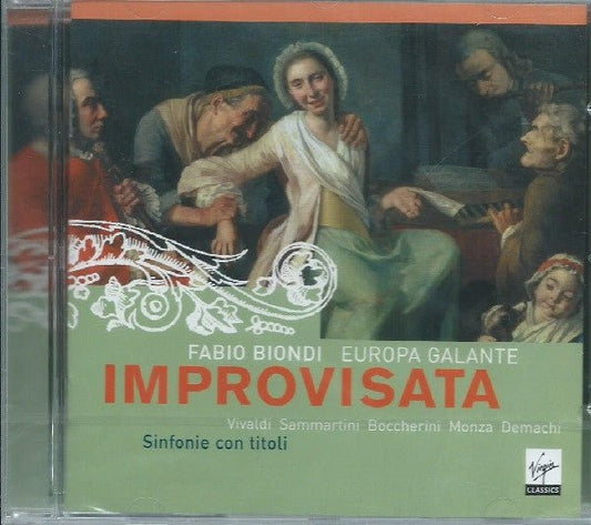 CD Fabio Biondi, Europa Galante - Vivaldi, Sammartini, Boccherini, Monza, Demachi ‎– Improvisata Nuevo precintado - DISCOS NAKASHA