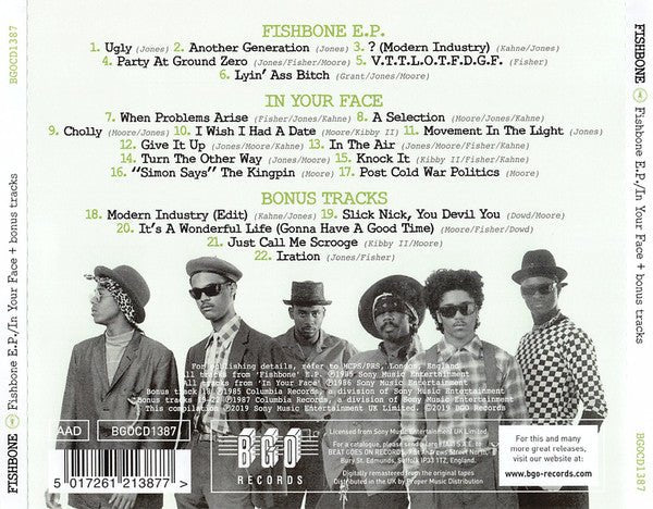 CD Fishbone ‎– Fishbone E.P. ★ In Your Face ★ Plus Bonus Tracks Nuevo precintado - DISCOS NAKASHA