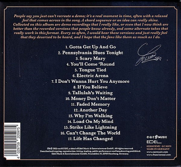 CD Francis Rossi (Status Quo) – The Way We Were Vol. 1 Nuevo precintado - DISCOS NAKASHA