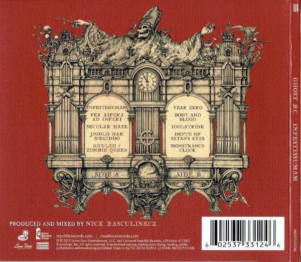 CD Ghost B.C. ‎– Infestissumam Nuevo precintado - DISCOS NAKASHA