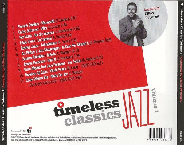 CD Gilles Peterson ‎– Timeless Jazz Classics Volume 1 Nuevo precintado - DISCOS NAKASHA