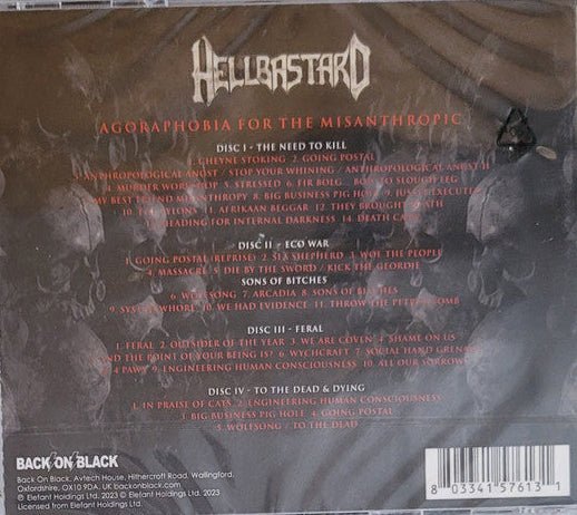 CD Hellbastard ‎– Agoraphobia For The Misanthropic Nuevo precintado - DISCOS NAKASHA