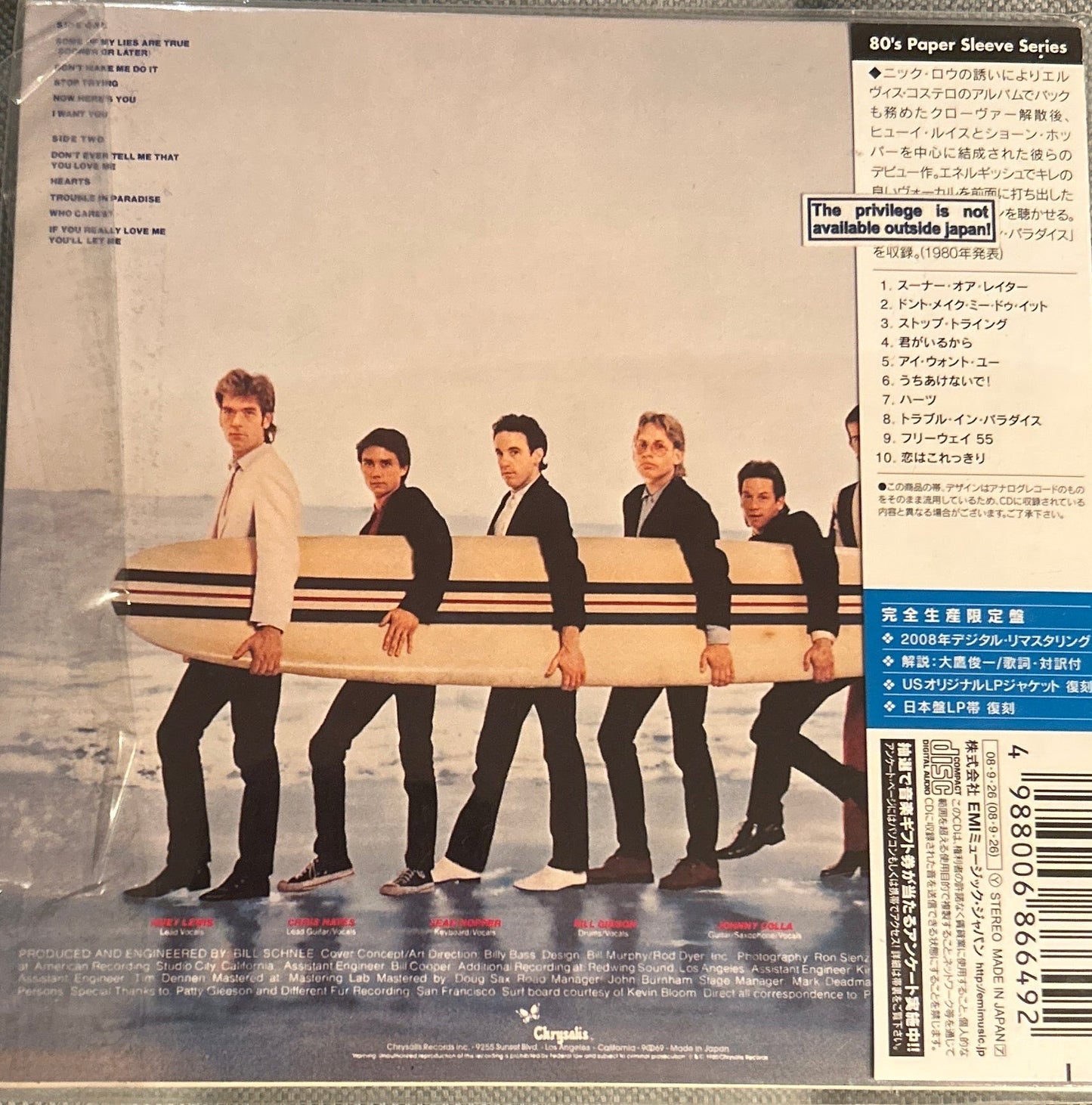 CD Huey Lewis And The News ‎– Huey Lewis And The News 2ª Mano - DISCOS NAKASHA