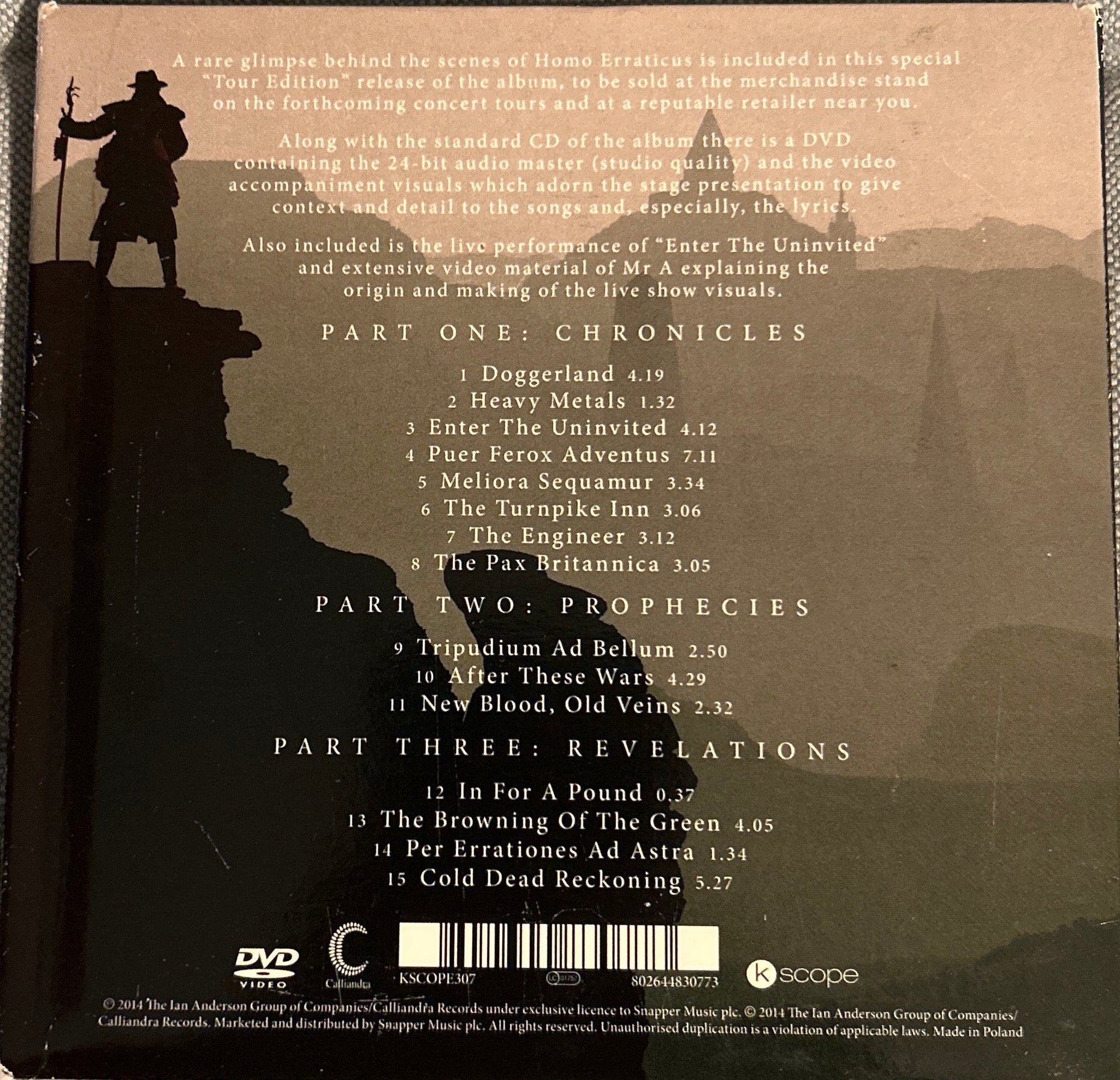 CD Ian Anderson ‎– Homo Erraticus Tour Edition 2ª Mano - DISCOS NAKASHA