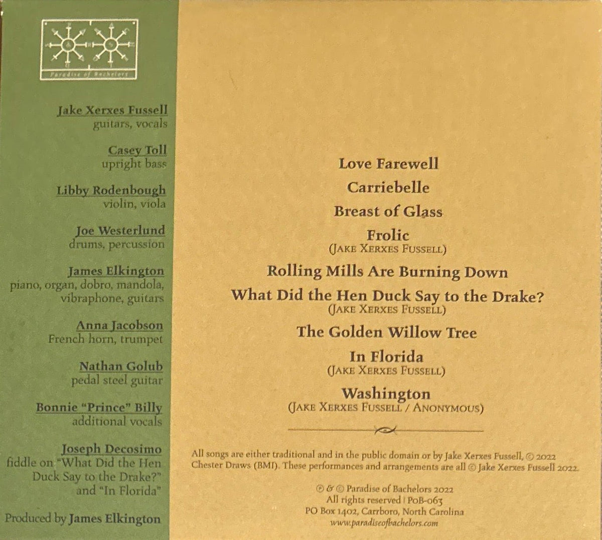 CD Jake Xerxes Fussell ‎– Good And Green Again 2ª Mano - DISCOS NAKASHA