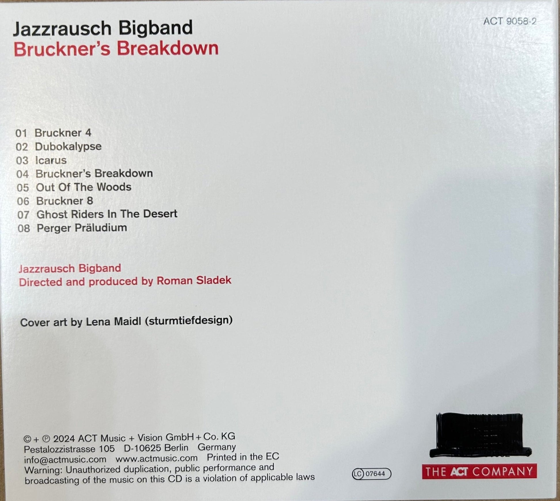 CD Jazzrausch Bigband ‎– Bruckners Breakdown Nuevo precintado - DISCOS NAKASHA