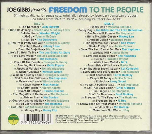 CD Joe Gibbs ‎– Freedom To The People Nuevo precintado - DISCOS NAKASHA