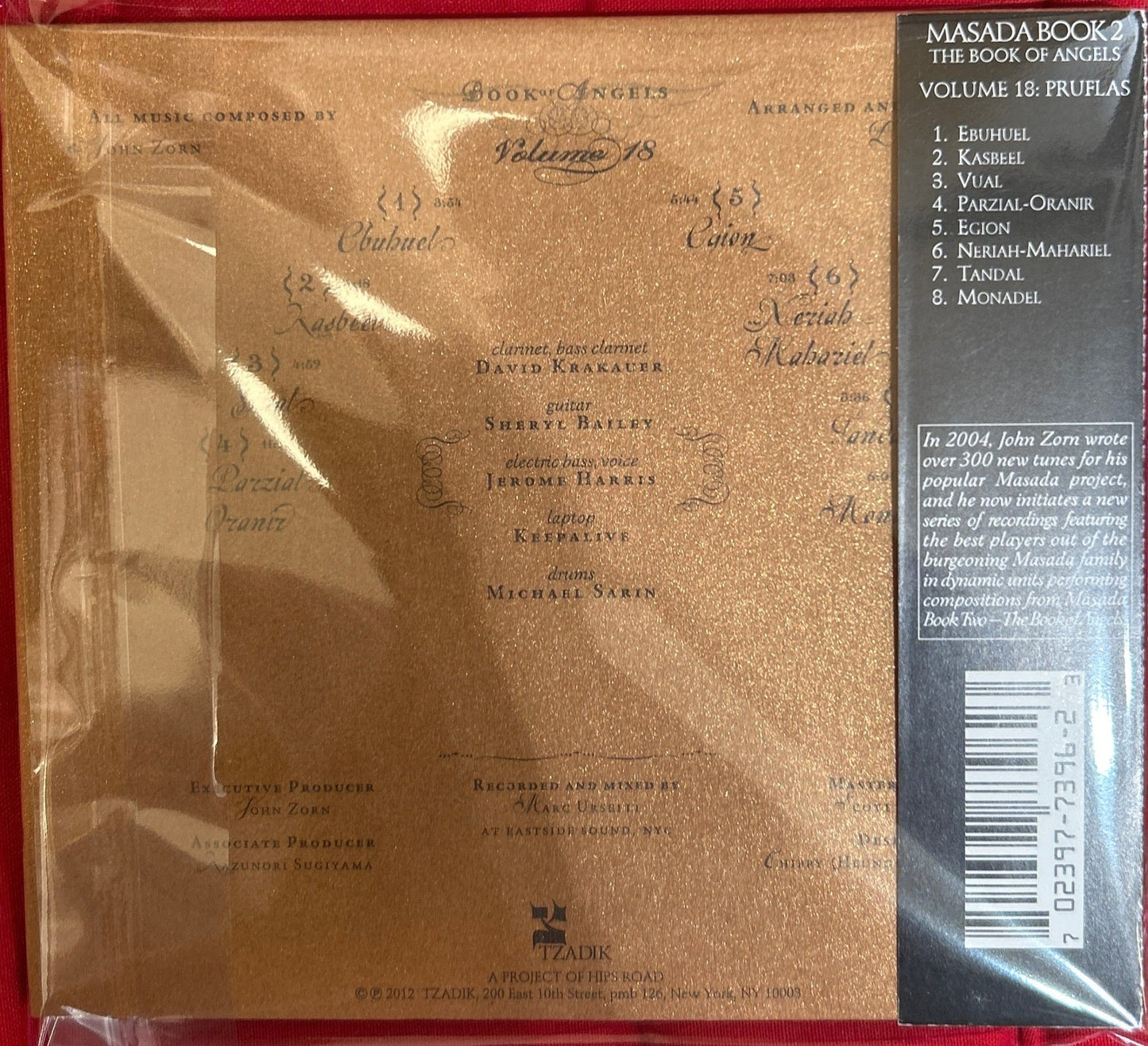CD John Zorn - David Krakauer ‎– Pruflas (Book Of Angels Volume 18) 2ª Mano - DISCOS NAKASHA