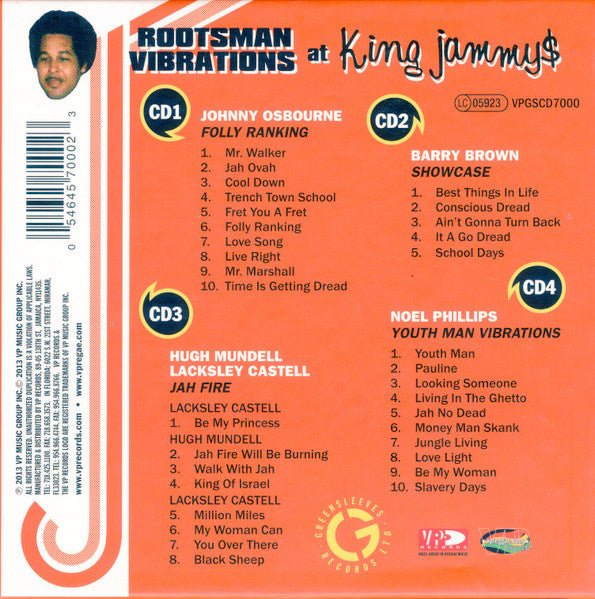 CD Johnny Osbourne / Barry Brown / Hugh Mundell / Lacksley Castell / Noel Phillips – Rootsman Vibrations At King Jammys precintado - DISCOS NAKASHA