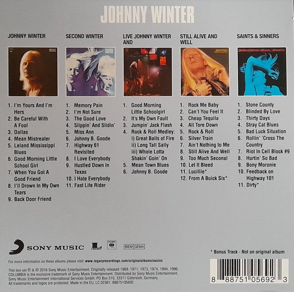 CD Johnny Winter ‎– Original Album Classics Nuevo precintado - DISCOS NAKASHA