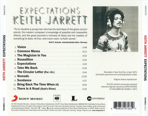 CD Keith Jarrett – Expectations Nuevo precintado - DISCOS NAKASHA