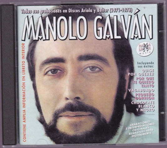 CD Manolo Galván ‎– Todas Sus Grabaciones En Discos Ariola y Belter (1971 - 1976) 2ª Mano - DISCOS NAKASHA