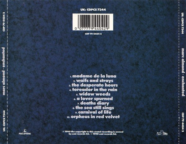 CD Marc Almond ‎– Enchanted 2ª mano - DISCOS NAKASHA