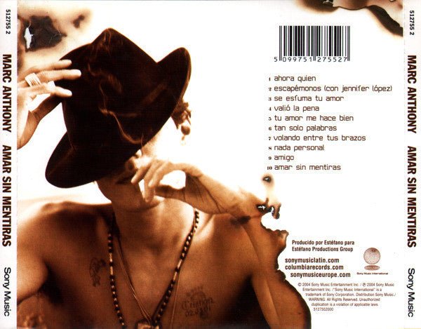CD Marc Anthony ‎– Amar Sin Mentiras Nuevo precintado (Producto exclusivo recogida en tienda) - DISCOS NAKASHA