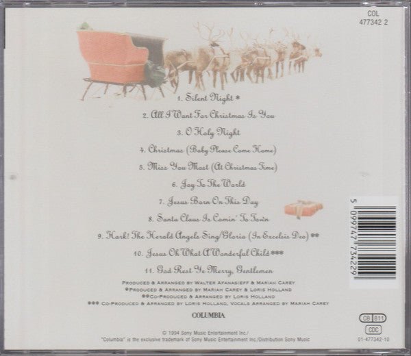 CD Mariah Carey ‎– Merry Christmas Nuevo precintado - DISCOS NAKASHA