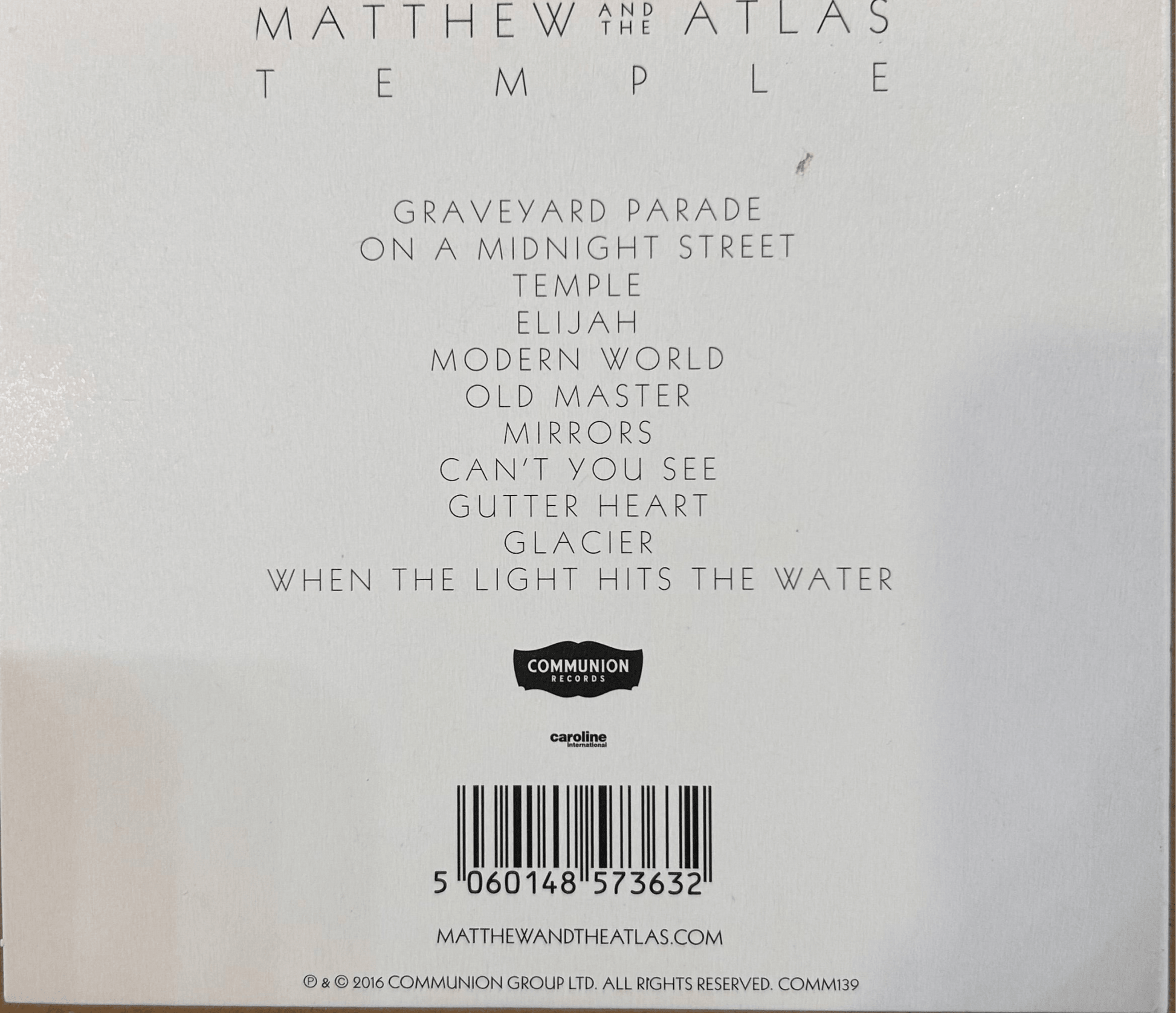 CD Matthew and The Atlas ‎– Temple 2ª Mano (Producto exclusivo recogida en tienda) - DISCOS NAKASHA