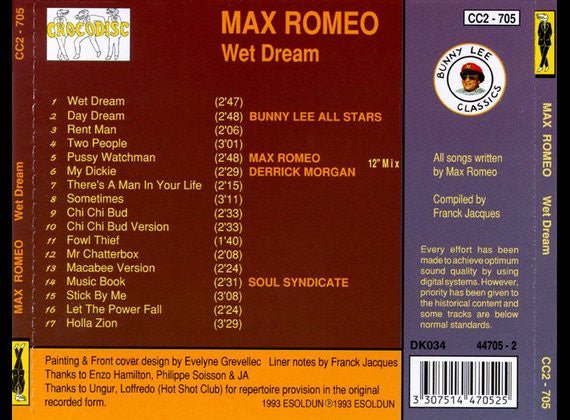 CD Max Romeo ‎– Wet Dream Nuevo precintado - DISCOS NAKASHA