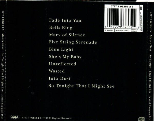 CD Mazzy Star – So Tonight That I Might See Nuevo precintado - DISCOS NAKASHA