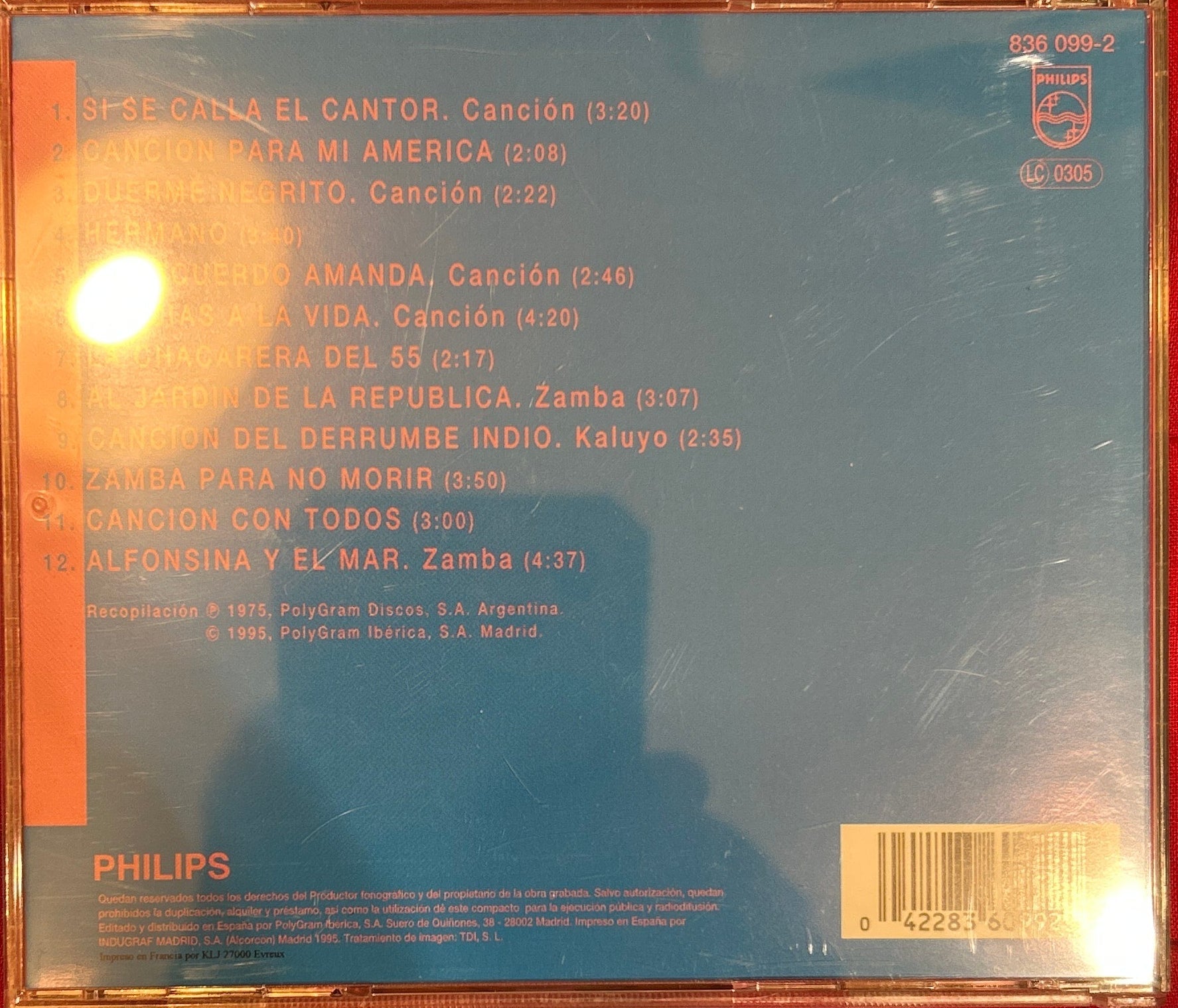 CD Mercedes Sosa ‎– Gracias A La Vida 2ª Mano - DISCOS NAKASHA