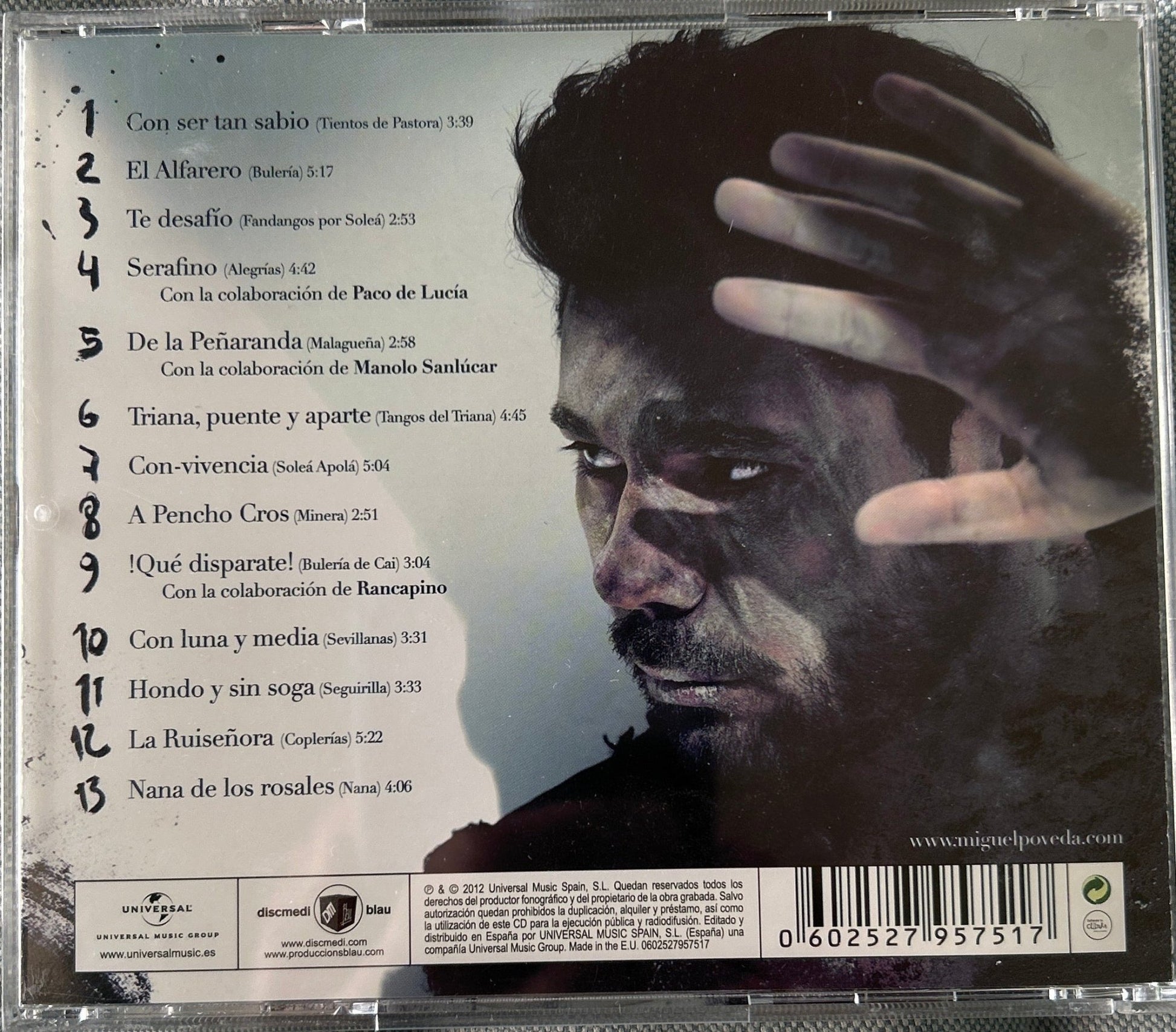 CD Miguel Poveda ‎– arteSano 2ª mano - DISCOS NAKASHA