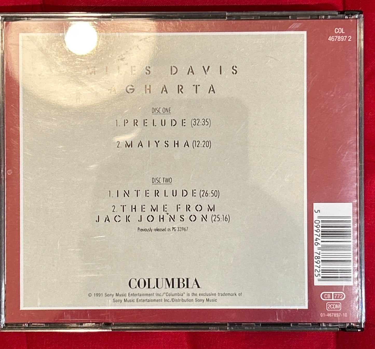 CD Miles Davis ‎– Agharta 2ª Mano - DISCOS NAKASHA