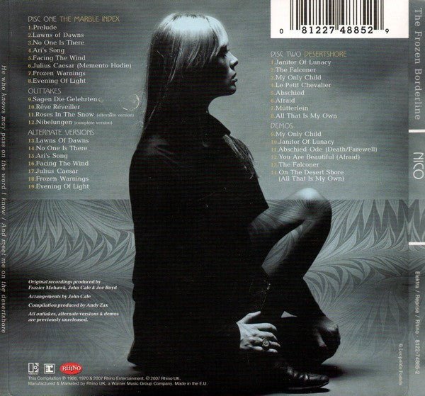 CD Nico ‎– The Frozen Borderline 1968 - 1970 2ª Mano - DISCOS NAKASHA