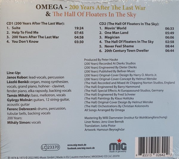 CD Omega – 200 Years After The Last War & The Hall Of Floaters In The Sky Nuevo precintado - DISCOS NAKASHA