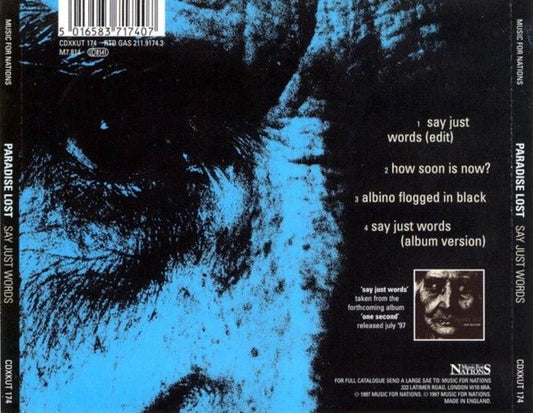 CD Paradise Lost ‎– Say Just Words Nuevo precintado (Producto exclusivo recogida en tienda) - DISCOS NAKASHA