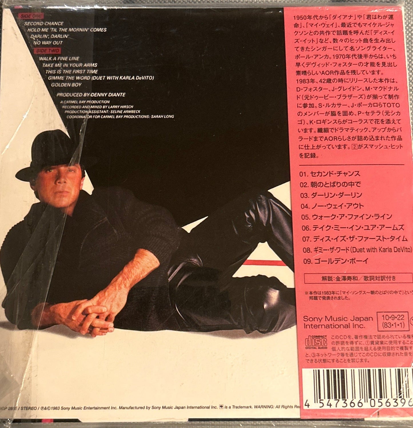 CD Paul Anka ‎– Walk A Fine Line 2ª Mano - DISCOS NAKASHA