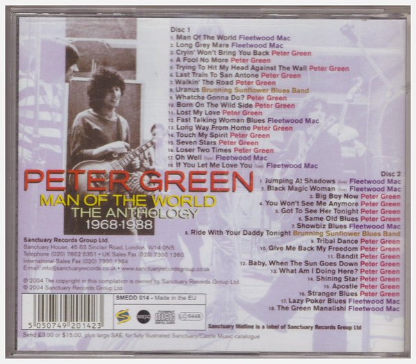 CD Peter Green (2) – Man Of The World - The Anthology 1968 - 1988 Nuevo precintado - DISCOS NAKASHA