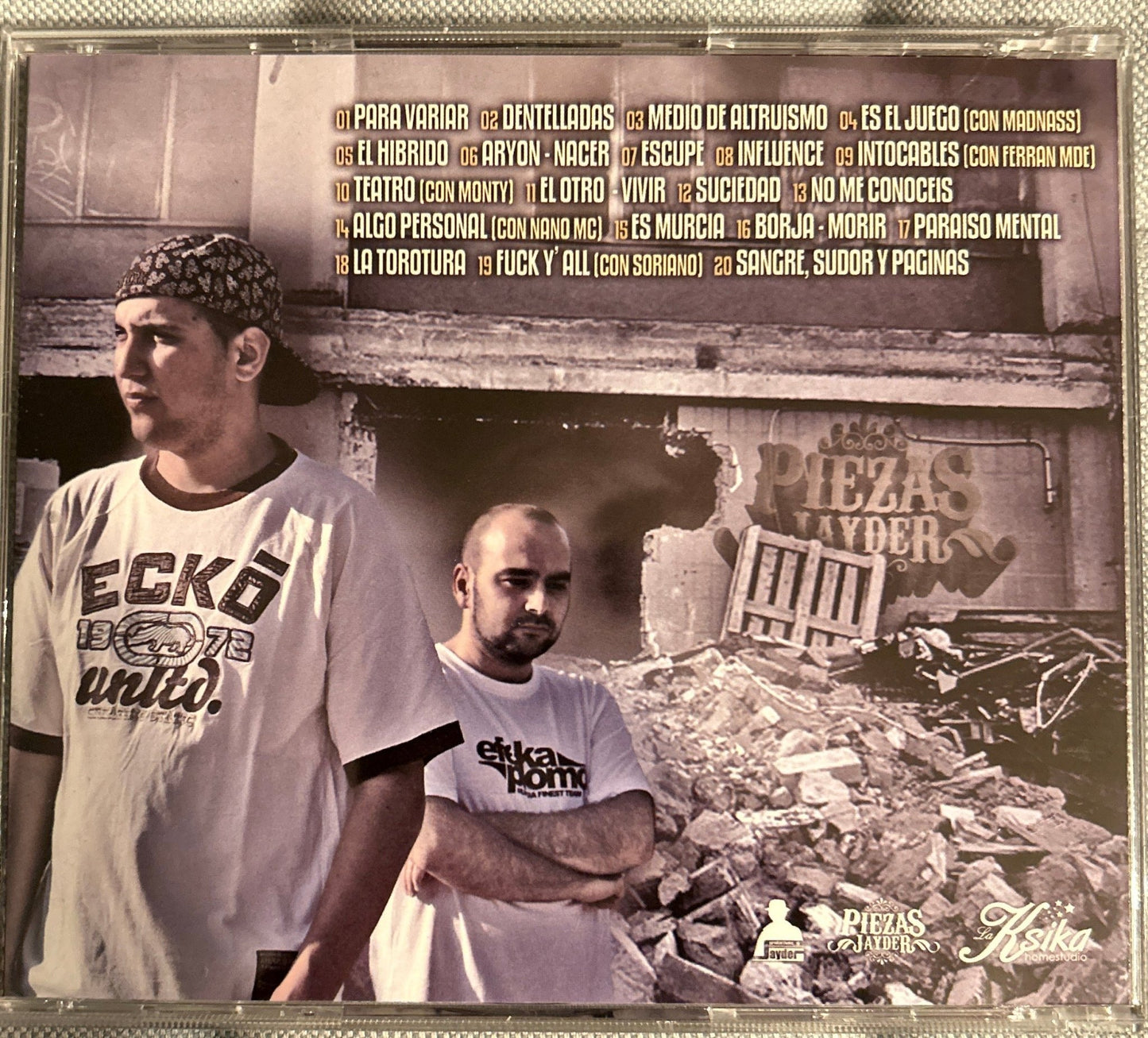 CD Piezas & Jayder ‎– Dentelladas 2ª Mano - DISCOS NAKASHA
