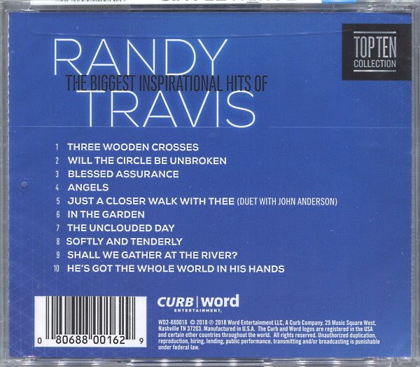 CD Randy Travis – The Biggest Inspirational Hits Of Randy Travis: Three Wooden Crosses Nuevo precintado - DISCOS NAKASHA