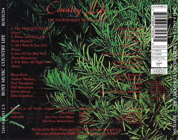 CD Roxy Music ‎– Country Life Nuevo precintado - DISCOS NAKASHA