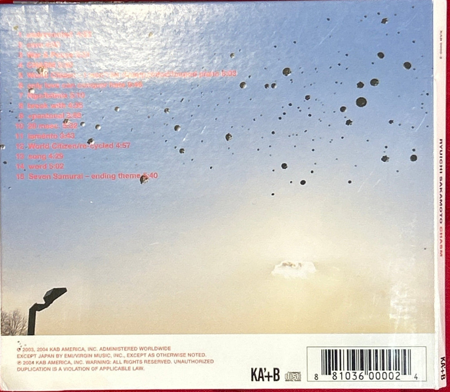 CD Ryuichi Sakamoto ‎– Chasm 2ª Mano - DISCOS NAKASHA