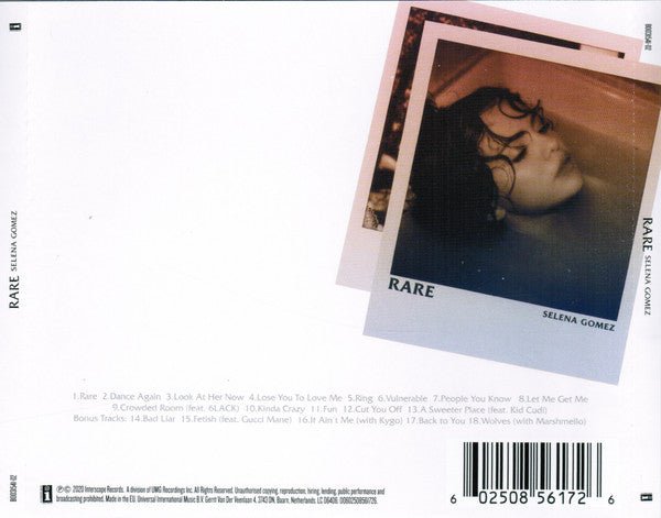 CD Selena Gomez ‎– Rare 2ª Mano - DISCOS NAKASHA