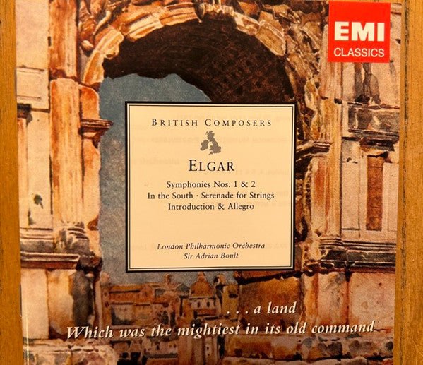 CD Sir Edward Elgar, London Philharmonic Orchestra, Sir Adrian Boult – Symphonies Nos. 1 & 2. In The South. Serenade For Strings. Introduction & Allegro. Nuevo precintado - DISCOS NAKASHA