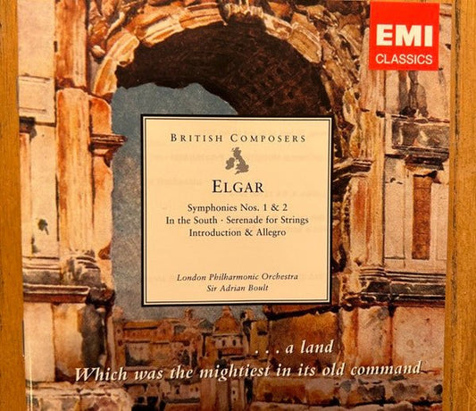 CD Sir Edward Elgar, London Philharmonic Orchestra, Sir Adrian Boult – Symphonies Nos. 1 & 2. In The South. Serenade For Strings. Introduction & Allegro. Nuevo precintado - DISCOS NAKASHA