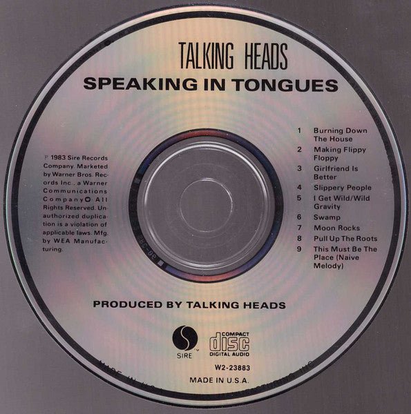 CD Talking Heads – Speaking In Tongues Ed. USA 2ª Mano - DISCOS NAKASHA