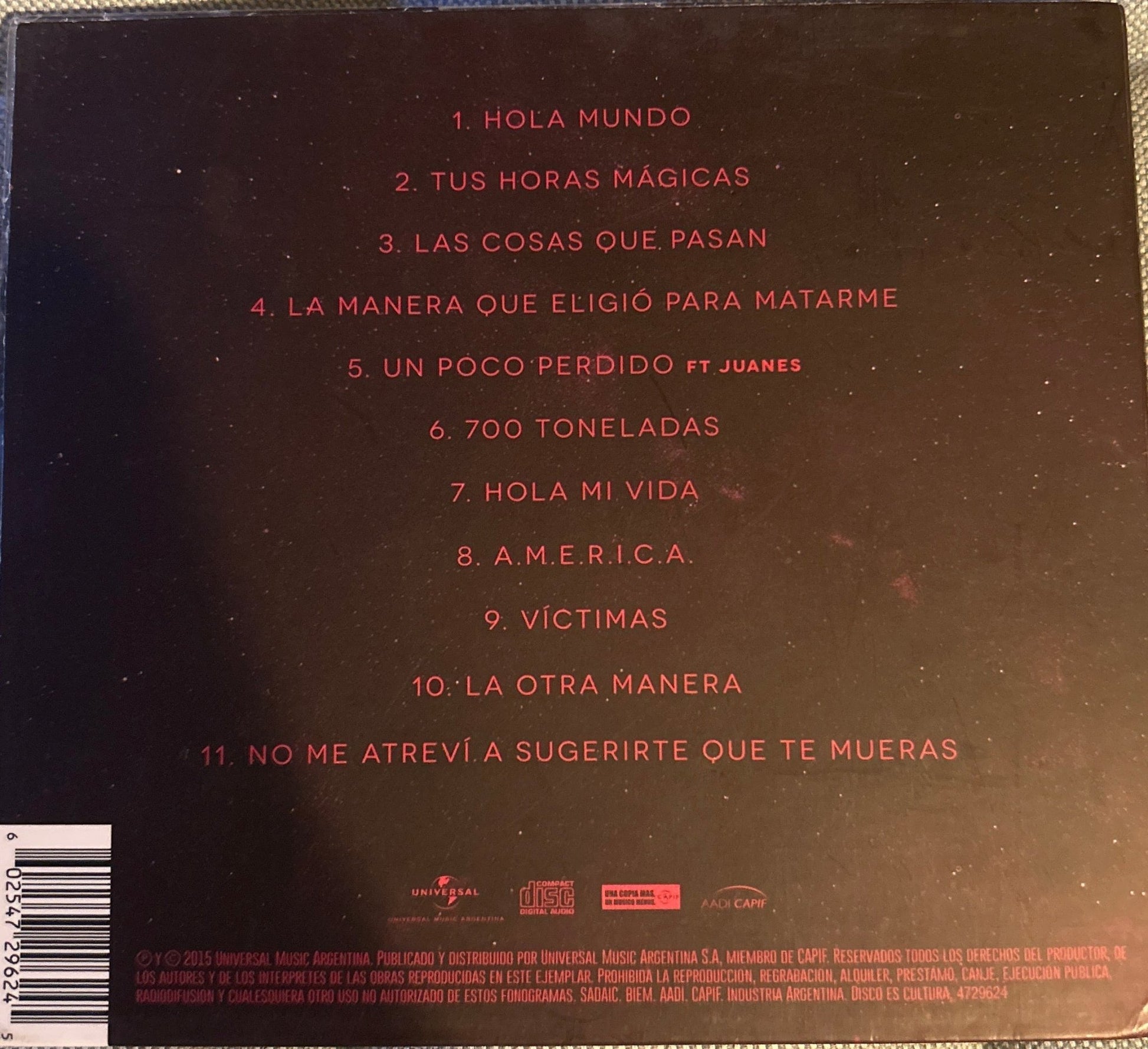 CD Tan Bionica ‎– Hola Mundo 2ª Mano - DISCOS NAKASHA