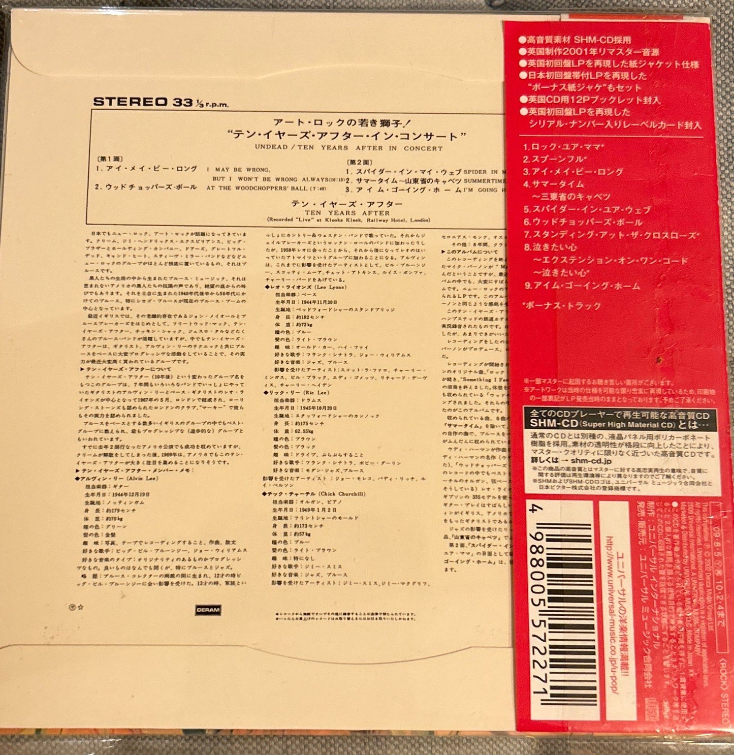 CD Ten Years After ‎– Undead 2ª Mano - DISCOS NAKASHA