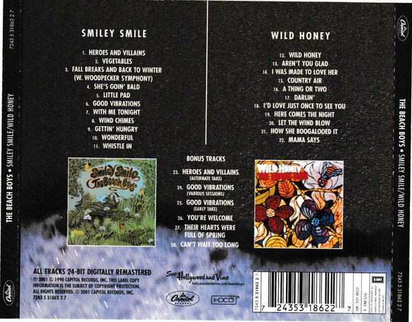 CD The Beach Boys – Smiley Smile / Wild Honey Nuevo precintado - DISCOS NAKASHA