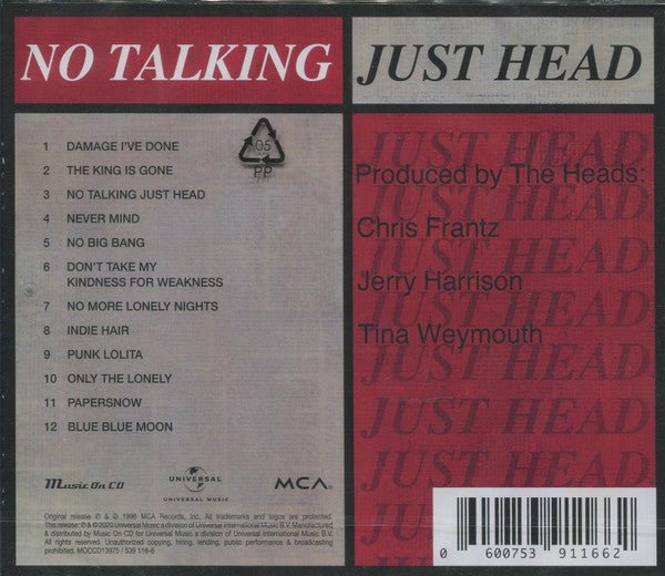 CD The Heads ‎– No Talking Just Head Nuevo precintado - DISCOS NAKASHA