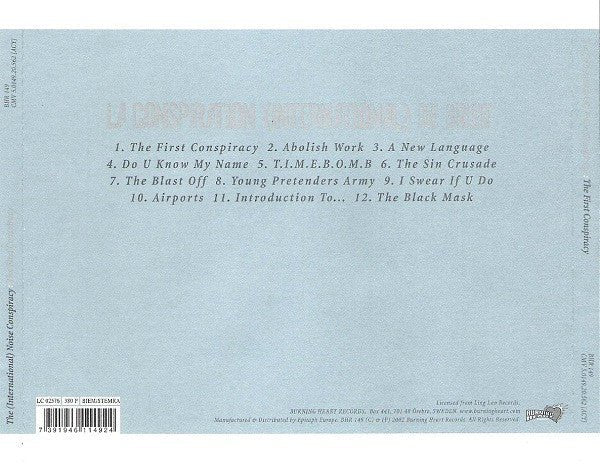 CD The (International) Noise Conspiracy ‎– The First Conspiracy Nuevo precintado (Producto exclusivo recogida en tienda) - DISCOS NAKASHA