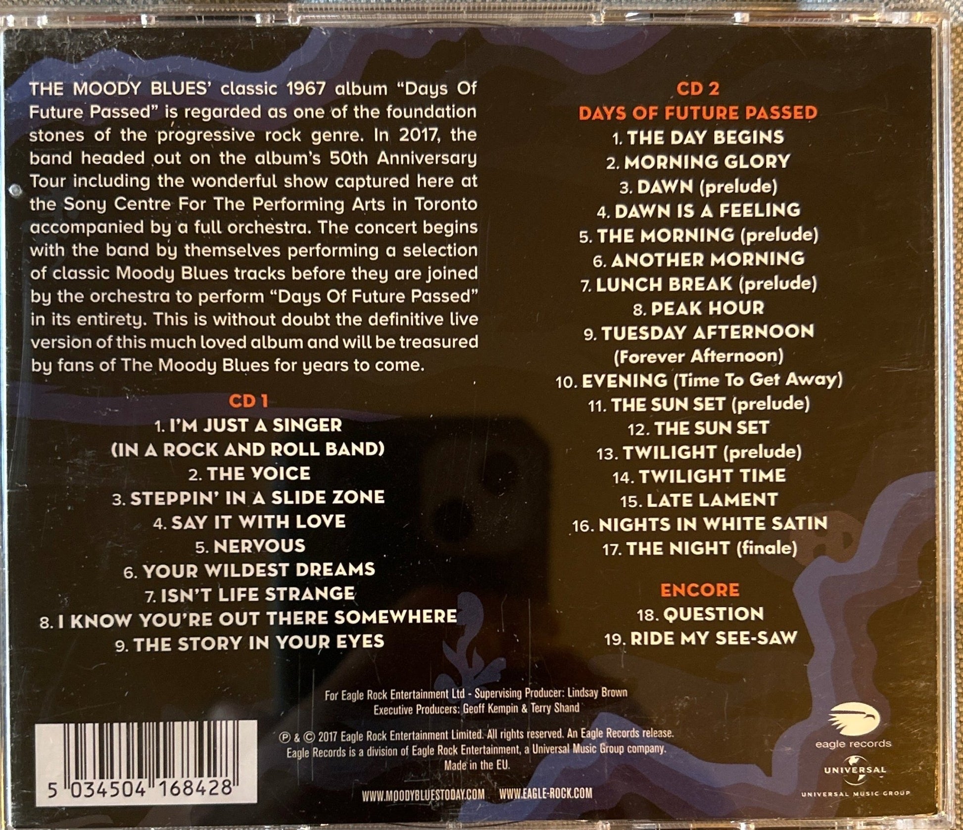 CD The Moody Blues ‎– Days Of Future Passed Live 2ª Mano - DISCOS NAKASHA