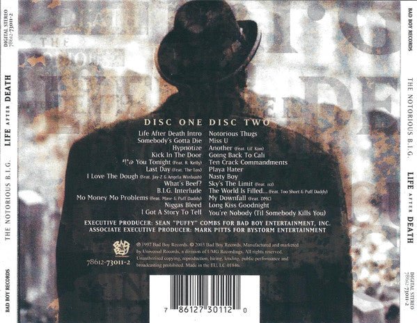 CD The Notorious B.I.G. – Life After Death Nuevo precintado - DISCOS NAKASHA