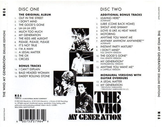 CD The Who ‎– My Generation Nuevo precintado - DISCOS NAKASHA