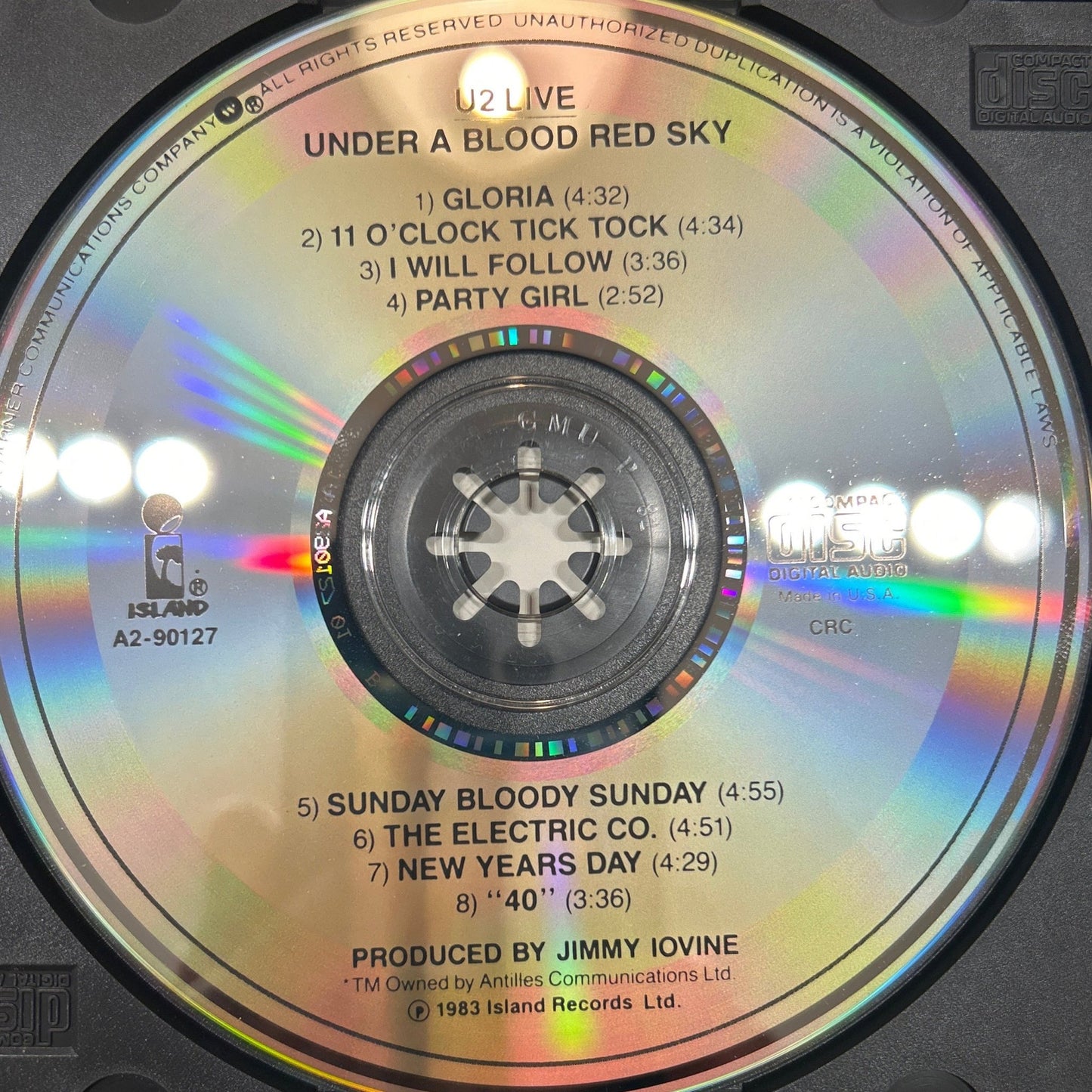 CD U2 ‎– Under A Blood Red Sky (Live) Ed. Americana 2ª mano - DISCOS NAKASHA