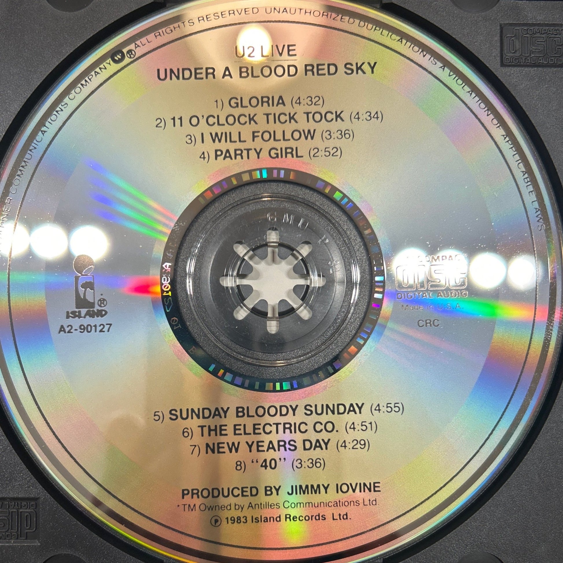 CD U2 ‎– Under A Blood Red Sky (Live) Ed. Americana 2ª mano - DISCOS NAKASHA